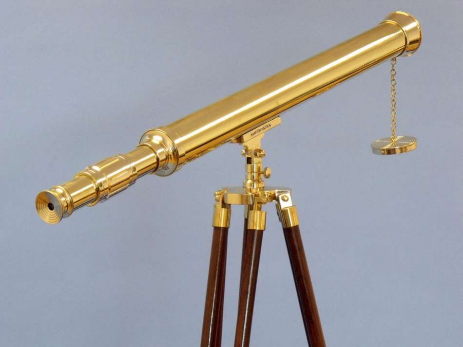 Floor Standing Brass Harbor Master Telescope 60""