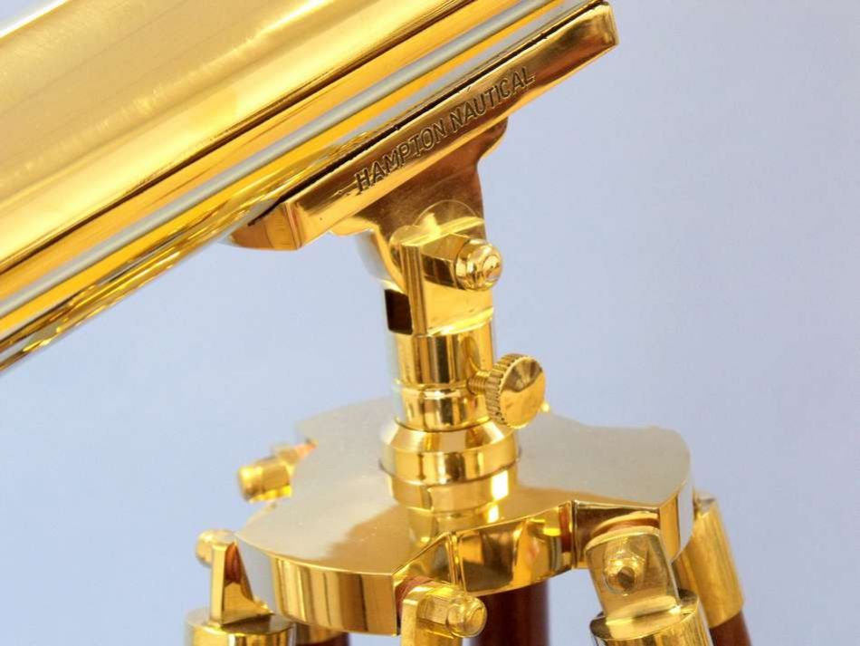 Floor Standing Brass Harbor Master Telescope 60""