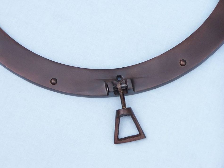 Bronze Deluxe Class Decorative Ship Porthole Mirror 17""