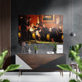 Vintage Lounge Booth Gathering Brushed Aluminium Dibond Wall Art