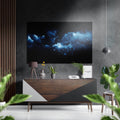 Blue Nebula Clouds in Deep Space Brushed Aluminium Dibond Wall Art