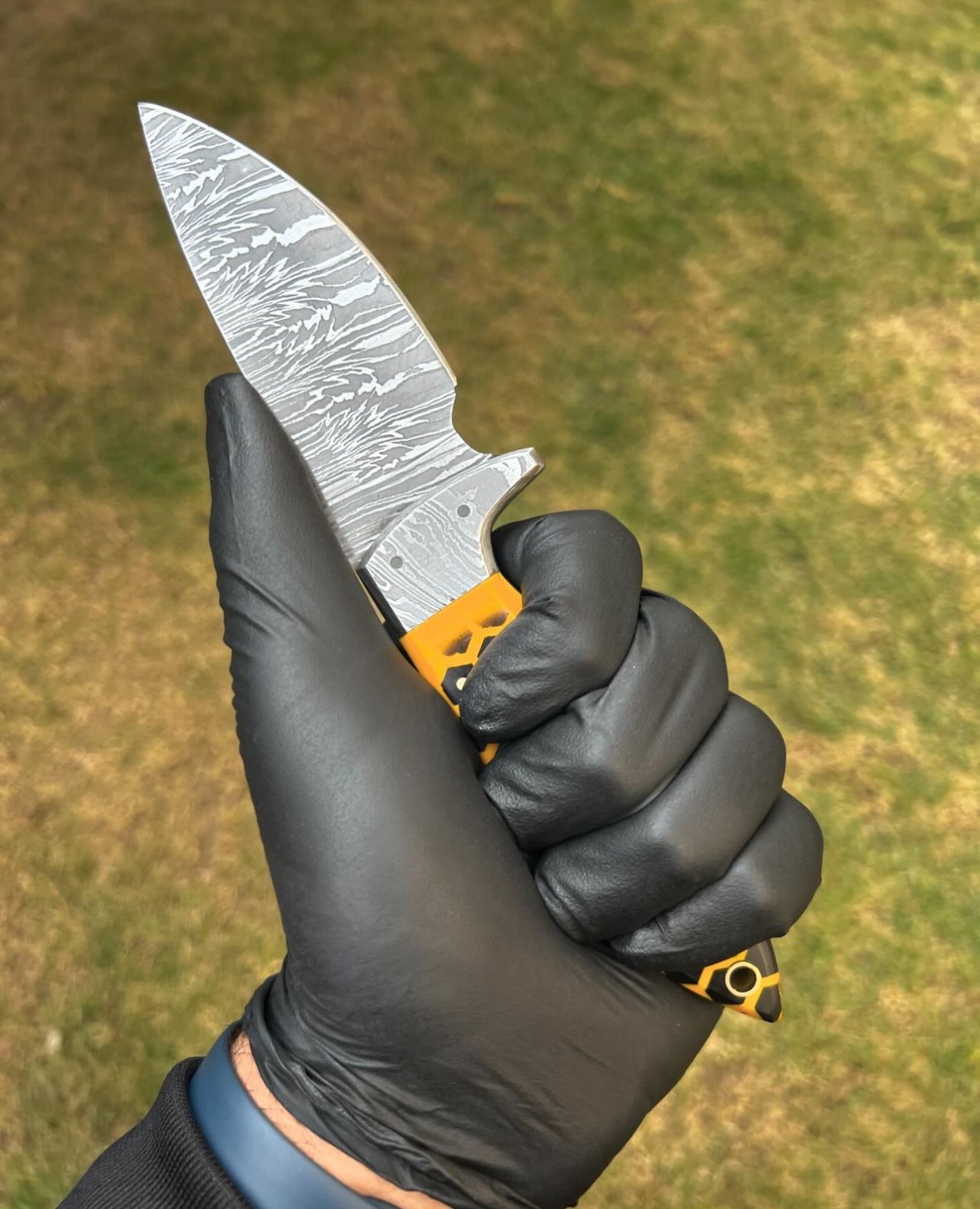 Bumpy Johnson - Mahogany - Damascus knife - 10 inches - PhishStones Products