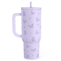 Butterfly Gifts for Women, Butterfly Tumbler with Handle, Stainless Steel Insulated Coffee Travel Mug Cup, Gifts for Women Girls on Birthday Christmas, 40oz - PhishStones Products
