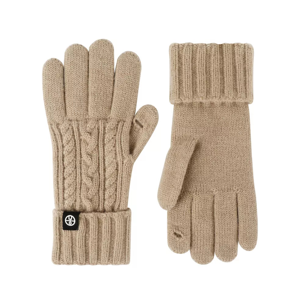 Cable Knit Touchscreen Gloves