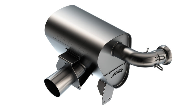 Borla 15-22 Can-Am Maverick X3 900cc Triple Turbo Manifold-Back Exhaust Atak Muffler - Black Coated 12678CB
