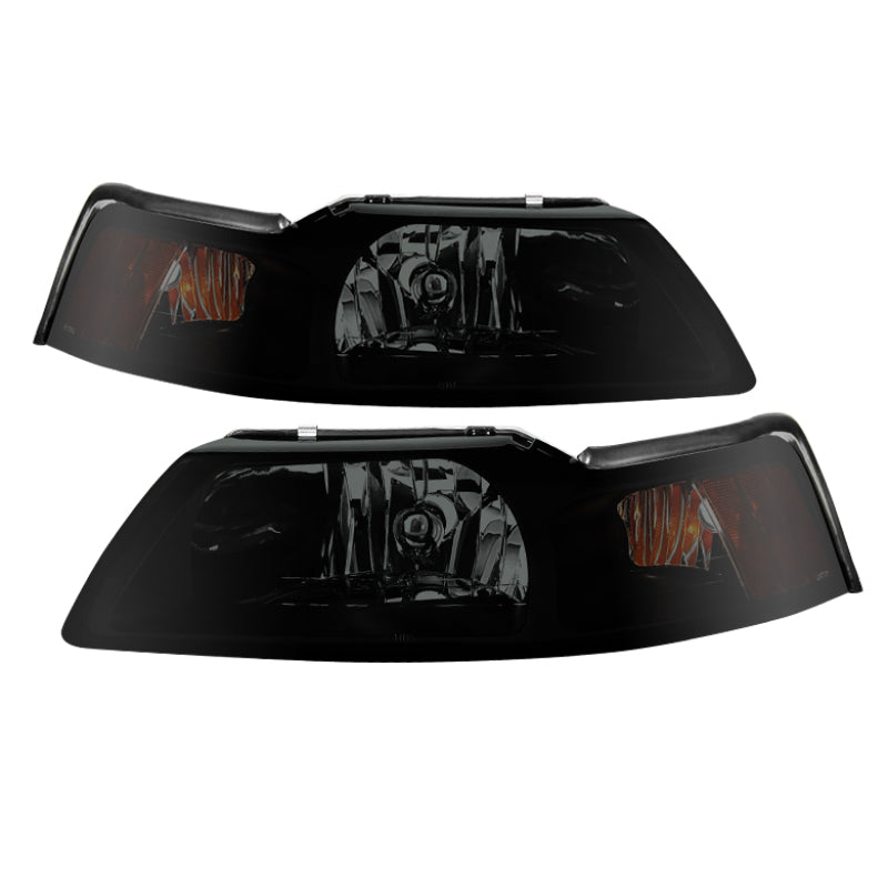 SPYDER Xtune Ford MUStang 99-04 OEM Amber Headlights Black Smoked HD-JH-FM99-AM-BSM 9030345