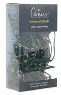 USB powered 200 LED (52 foot) Green Wire Multifunction Lights with Timer - Warm White