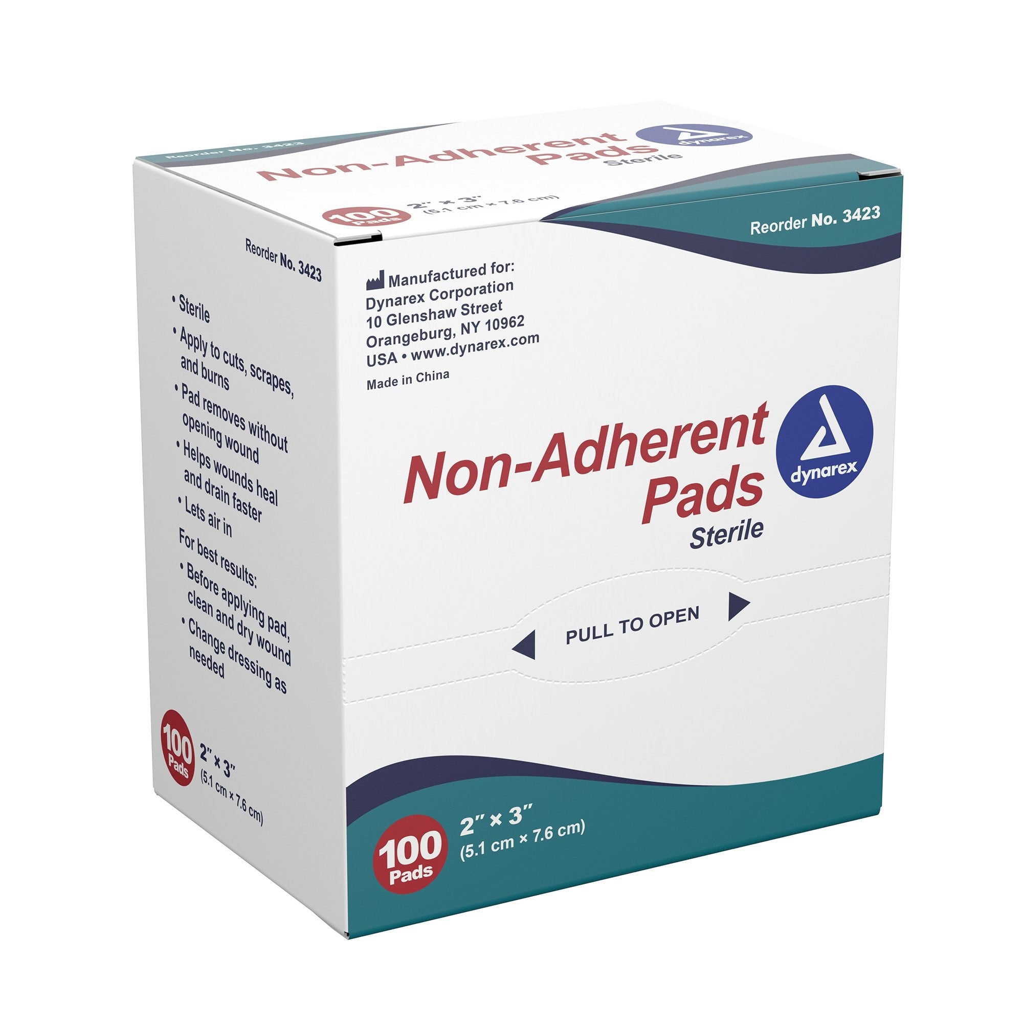 dynarex® Nonadherent Dressing, 2 x 3 Inch 3423