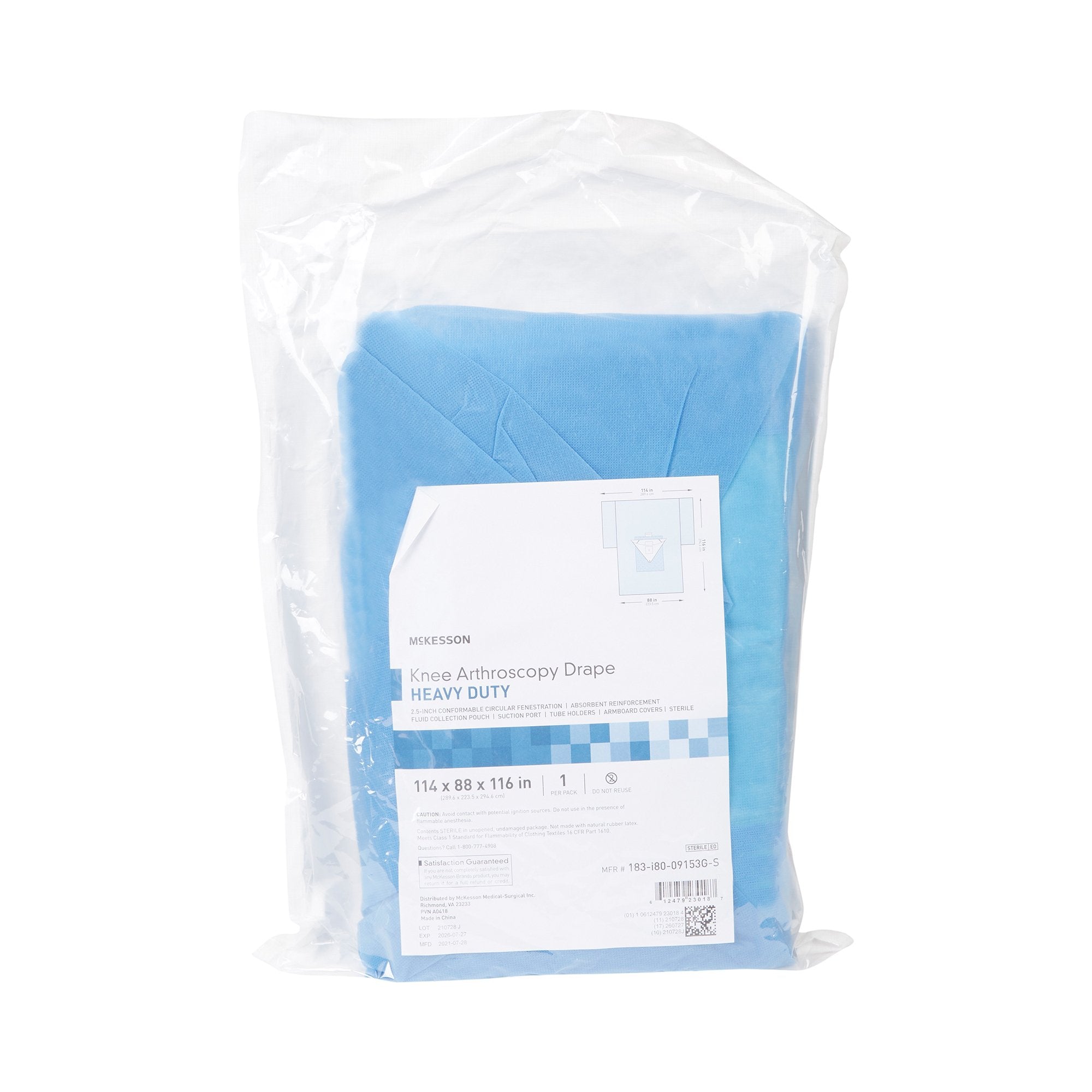 McKesson Sterile Heavy-Duty Knee Arthroscopy Drape, 114 x 88 x 116 Inch 183-I80-09153G-S