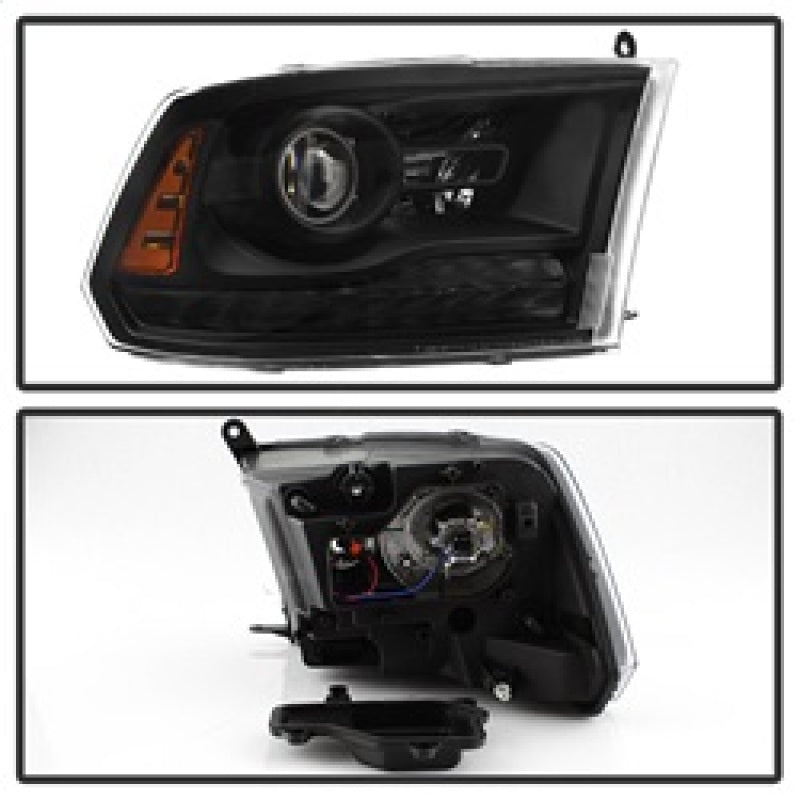 SPYDER xTune Dodge Ram 13-17 ( w/ Factory Projector LED) Projector Headlight - Black HD-JH-DR13-P-BK 9040238