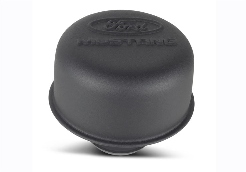 Ford Racing Black Crinkle Finish Breather Cap w/ Ford Mustang Logo 302-221