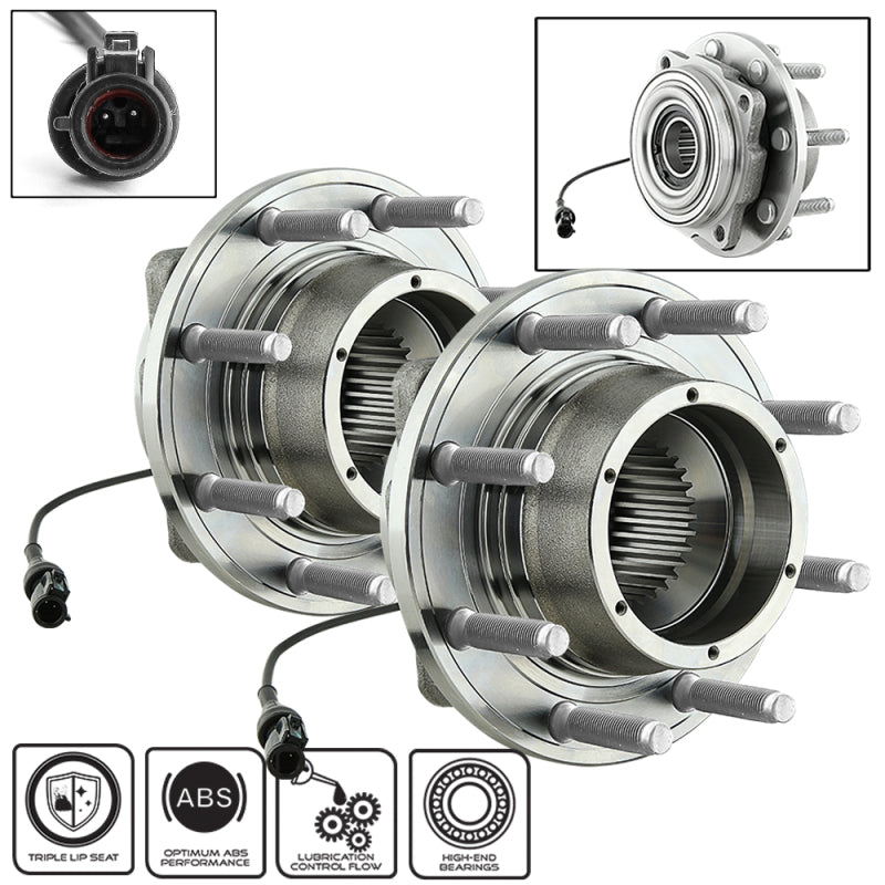 SPYDER xTune Wheel Bearing and Hub 4WD ABS Ford F250 F350 SRW 05-10 - Front Left and Right BH-515081-81 9939570