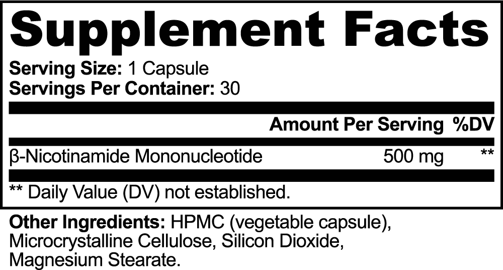Beat Charge - NMN (500 mg ß-Nicotinamide Mononucleotide)