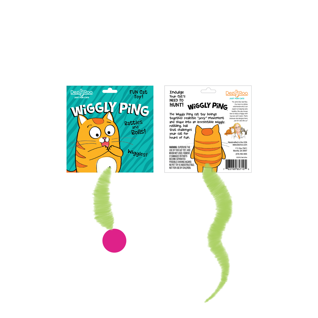 🐱🎾 Wiggly Pings Cat Toys – Jingle Balls with Wiggling Tails
