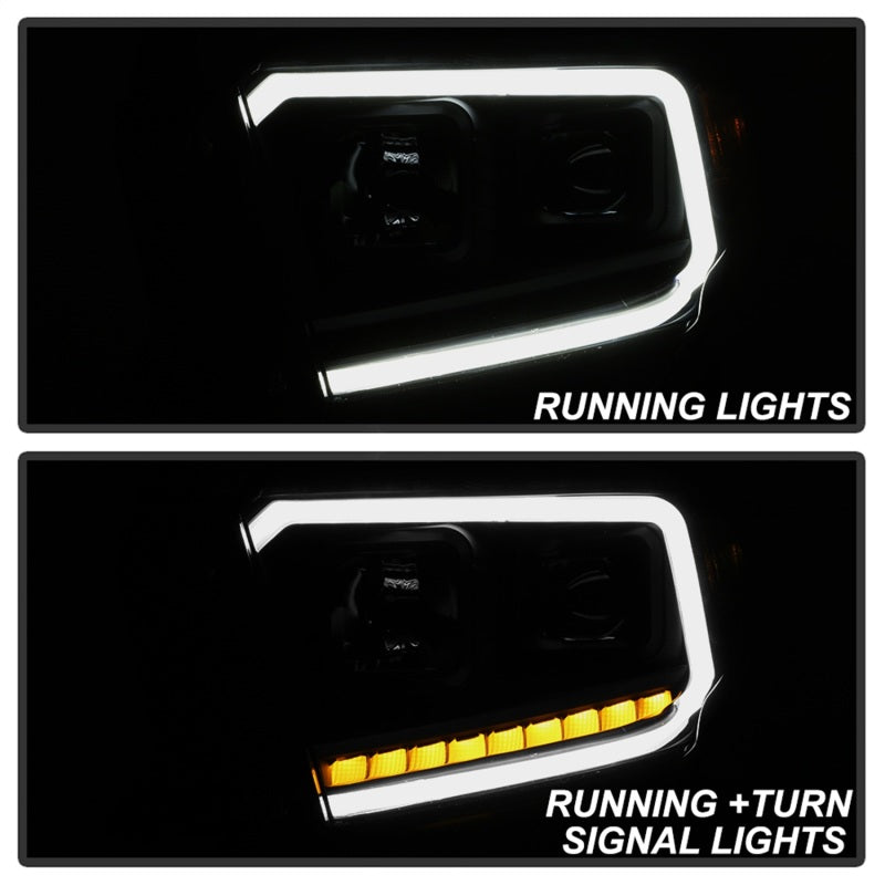SPYDER xTune 14-17 Toyota Tundra DRL LED Light Bar Proj Headlights - Black Smoke (PRO-JH-TTU14-LB-BSM) 9043031