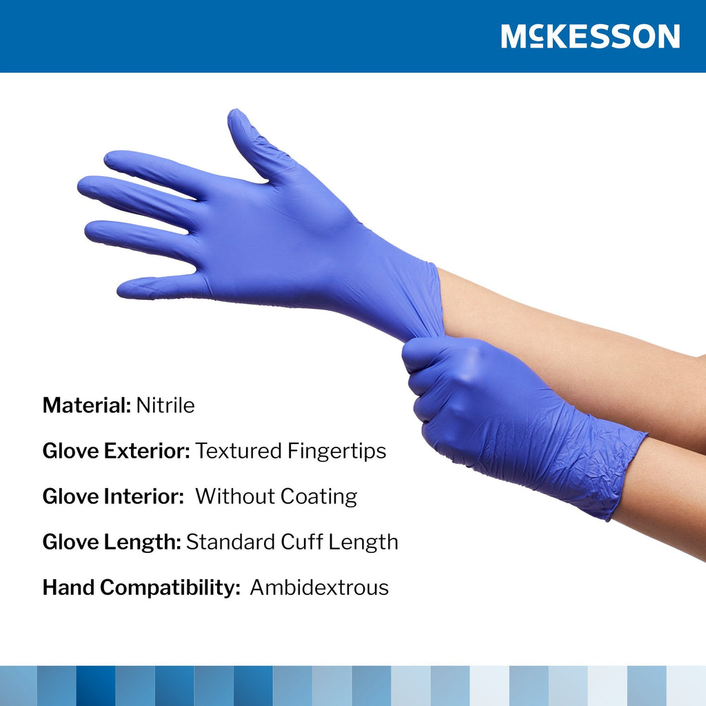 McKesson Confiderm® 3.0 Nitrile Exam Glove, Extra Large, Blue 14-6N38EC