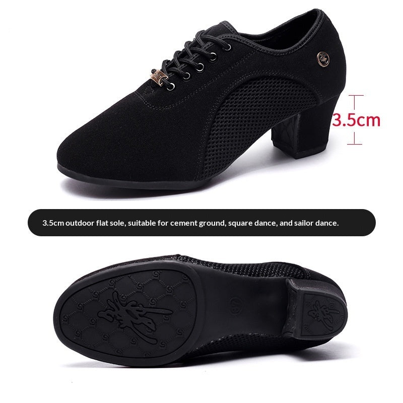 Mesh Oxford Cloth Professional Latin Dance Shoes For Summer