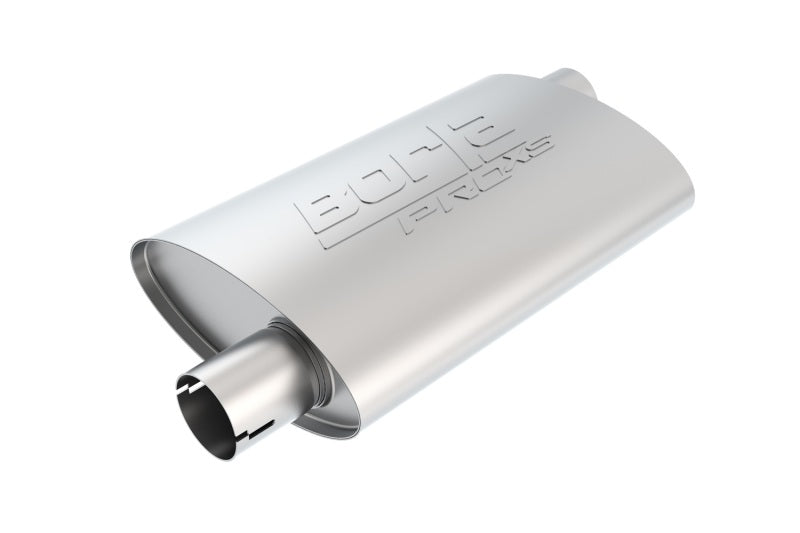Borla Universal Pro-XS Oval 2in Inlet/Outlet Offset/Offset Notched Muffler 400488