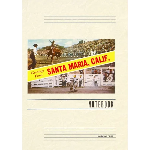 Vintage Lined Notebook Greetings from Santa Maria - Paperback