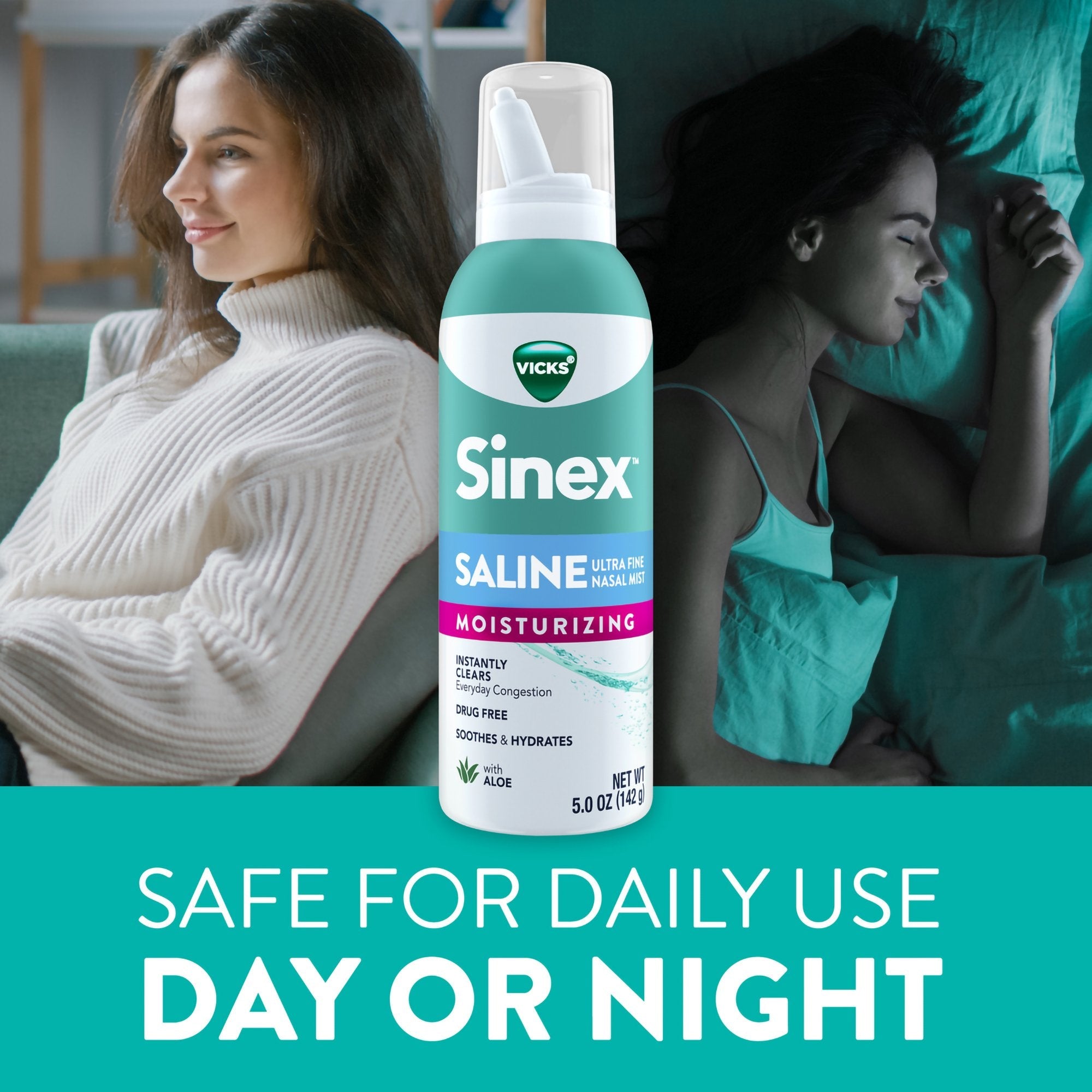 Sinex Saline Ultra Fine Nasal Mist Moisturizing with Aloe 32390004151
