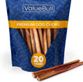 ValueBull Bully Sticks for Large Dogs, Jumbo 12 Inch, 25 Count