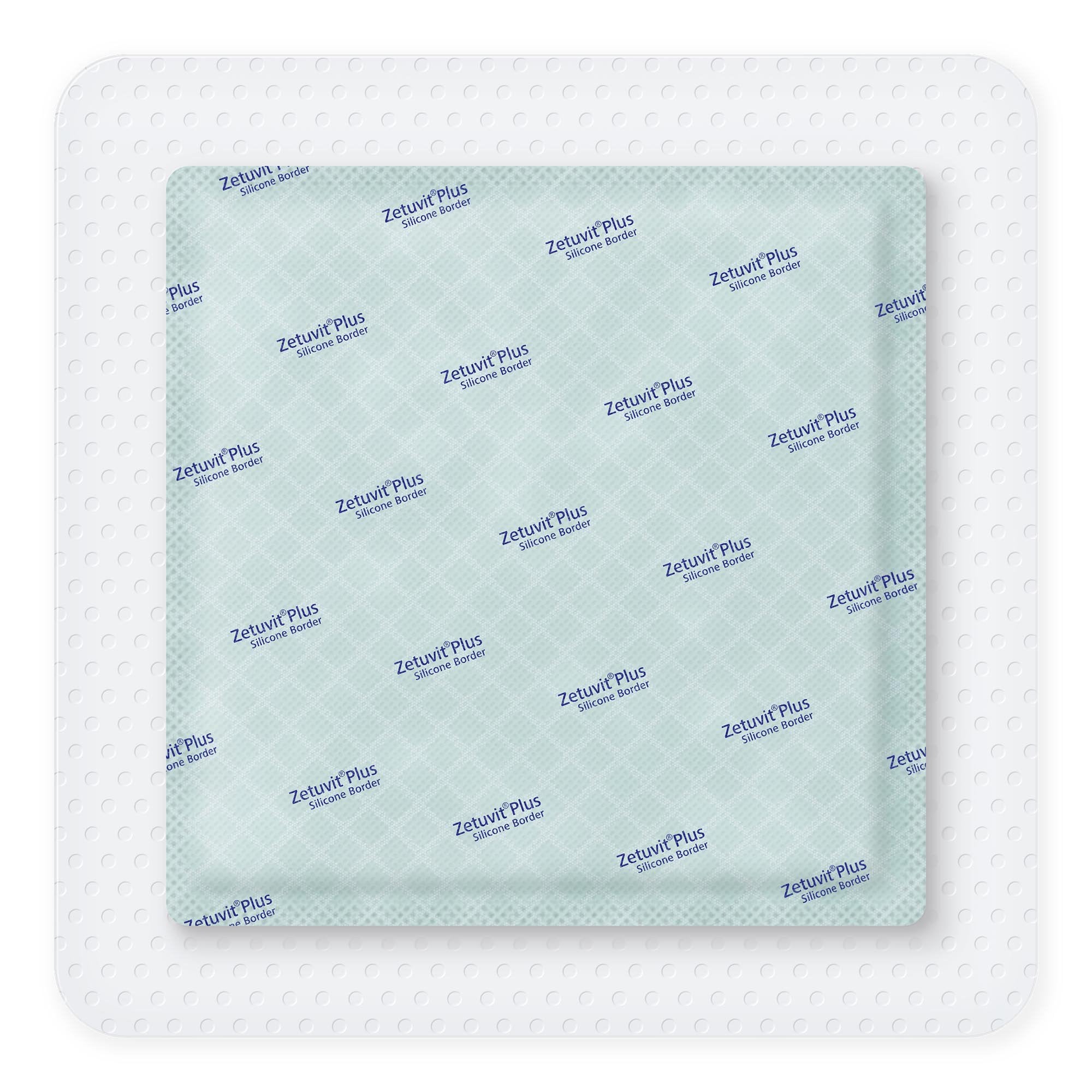 Zetuvit® Plus Silicone Border Super Absorbent Dressing, 7 x 7 Inch 413924