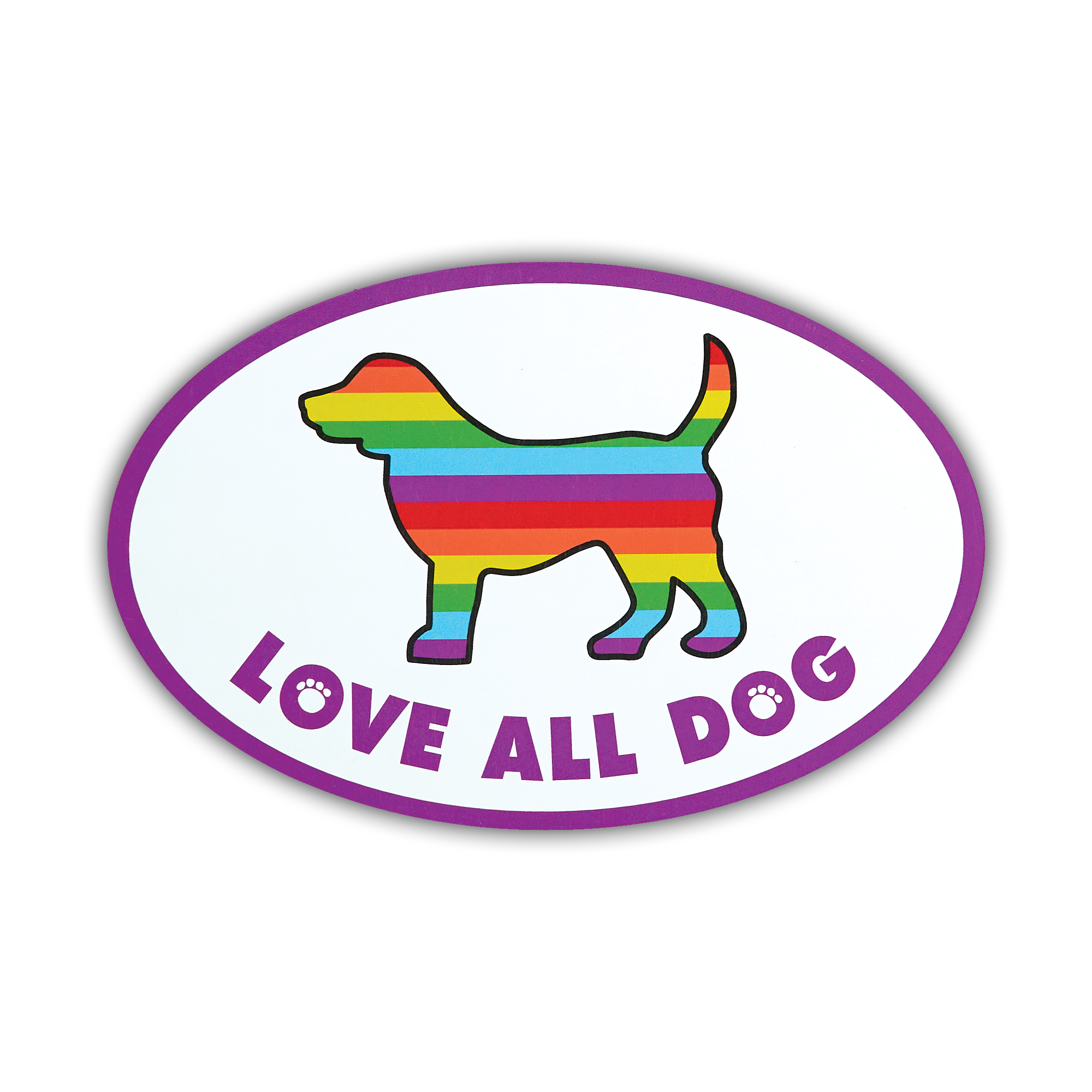 🐾Oval Magnet - Love All Dog