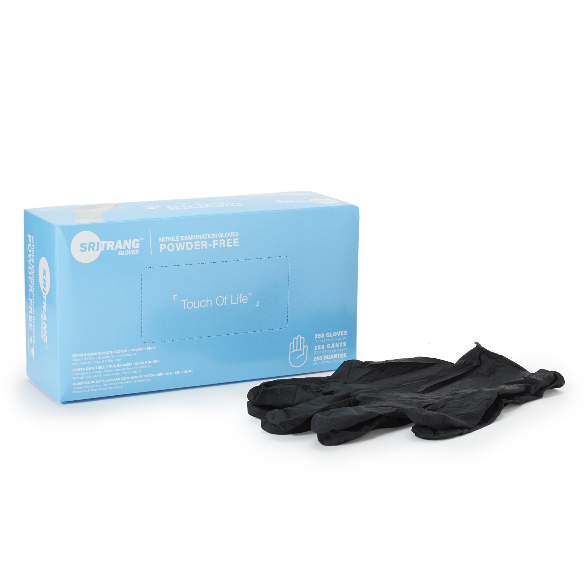 Touch of Life™ Nitrile Exam Glove, Extra Large, Black 7027156