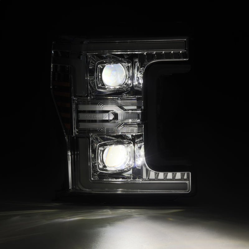 AlphaRex 17-19 Ford F-250/350/450/550 Super Duty LUXX-Series LED Proj Headlights Chrome w/SS & SBDRL 880346 *Discontinued
