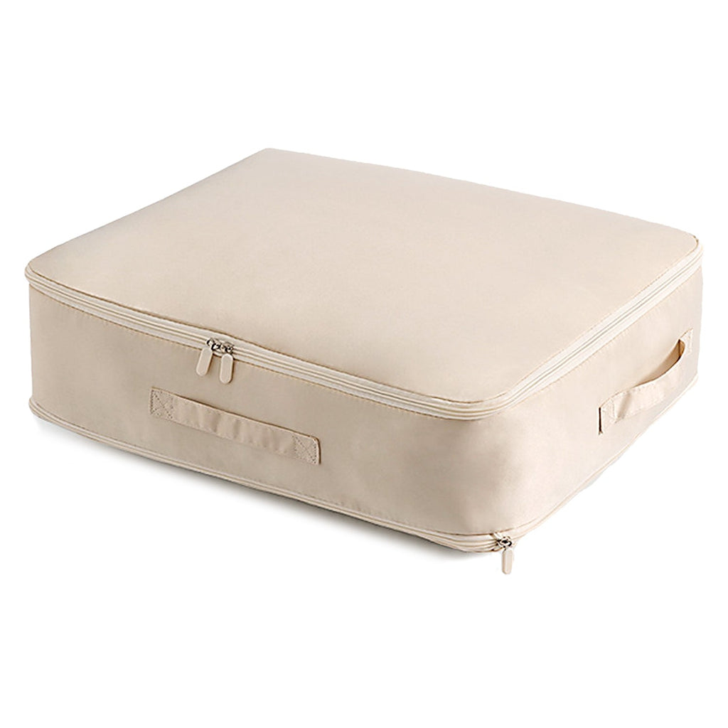 Large Foldable Storage Bag For Comforter Quilt Blanket Clothes Pillows Beddings Self Compression Organizer For Duvet Closet Storage Containers With Du