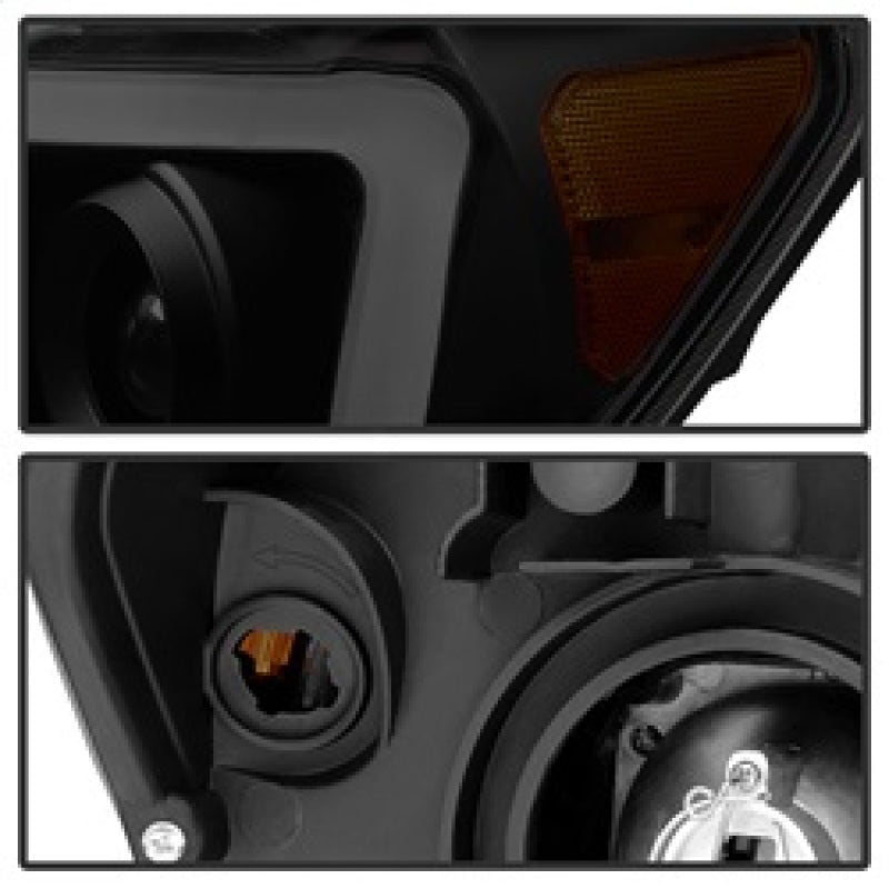 SPYDER Xtune Toyota Tundra 07-13 LED Light Bar Projector Headlights Black Smoked PRO-JH-TTU07-LED-BSM 9030413