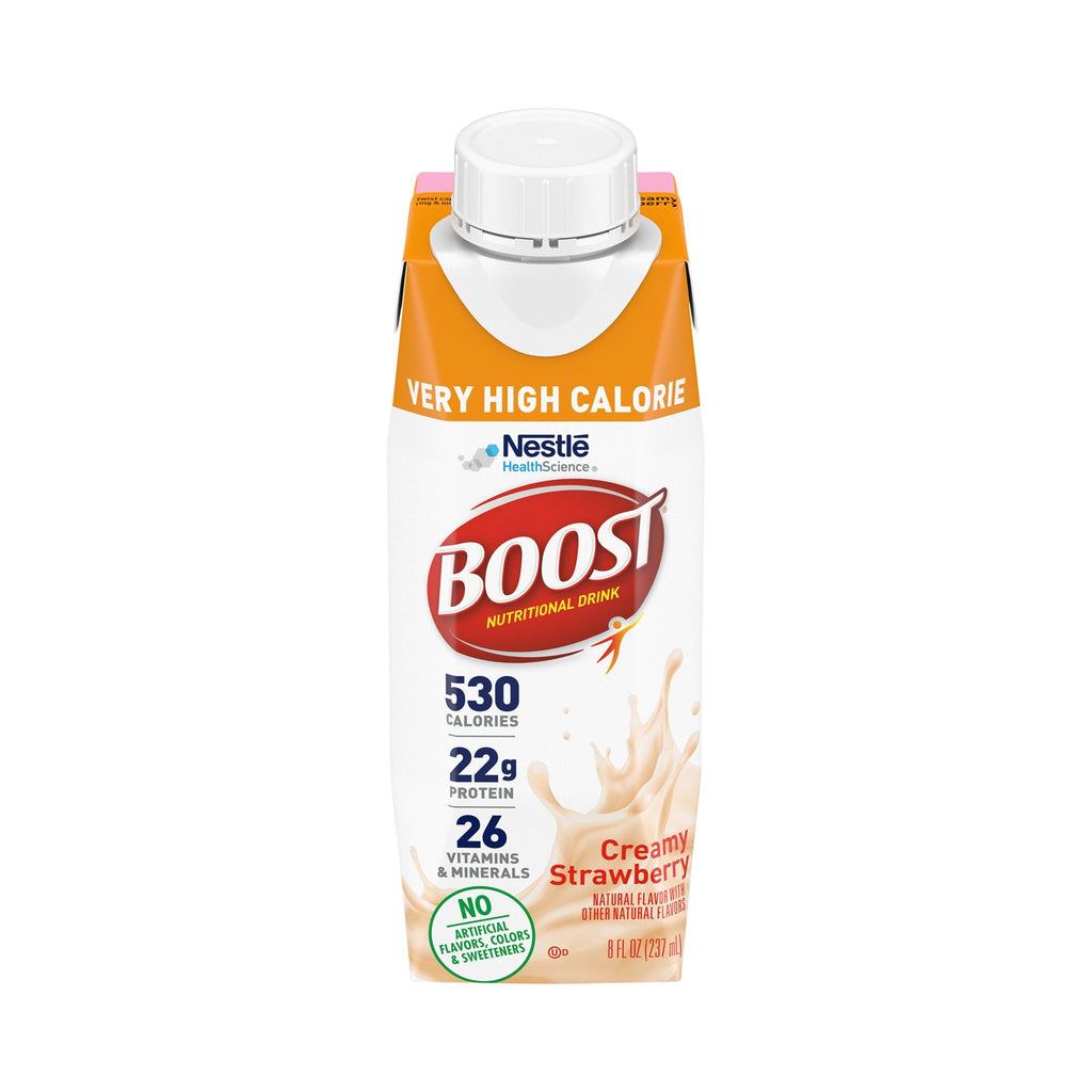 Boost® Very High Calorie Strawberry Nutritional Drink, 8-ounce carton 00043900661452