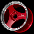 Advan ONI2 15x5.0 / +45 Offset / 4x100 / 63mm Bore / Machining and Racing Candy Red YAY5A45ACR