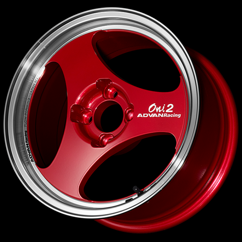 Advan ONI2 15x5.0 / +45 Offset / 4x100 / 63mm Bore / Machining and Racing Candy Red YAY5A45ACR