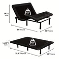 Adjustable Bed Frame, Electric Bed Base With Wireless Remote, Head And Foot Incline, Adjustable Leg Heights