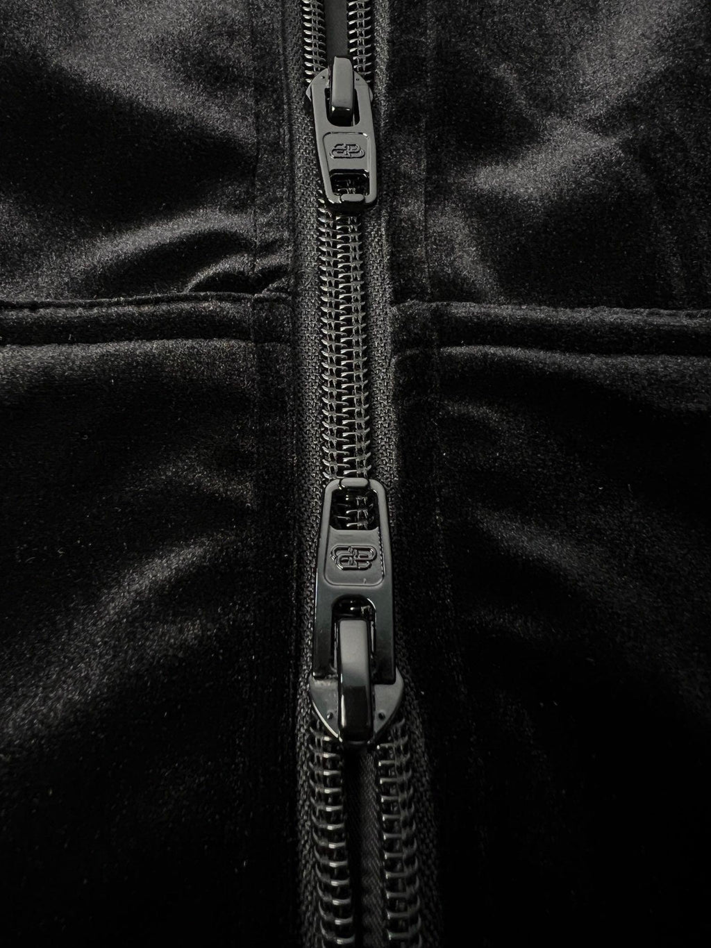 Balenciaga rhinestone-logo zipped hoodie