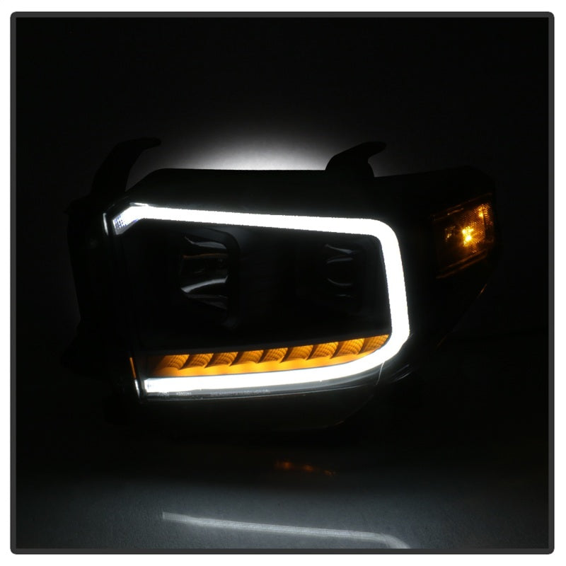 SPYDER xTune 14-17 Toyota Tundra DRL LED Light Bar Proj Headlights - Black Smoke (PRO-JH-TTU14-LB-BSM) 9043031