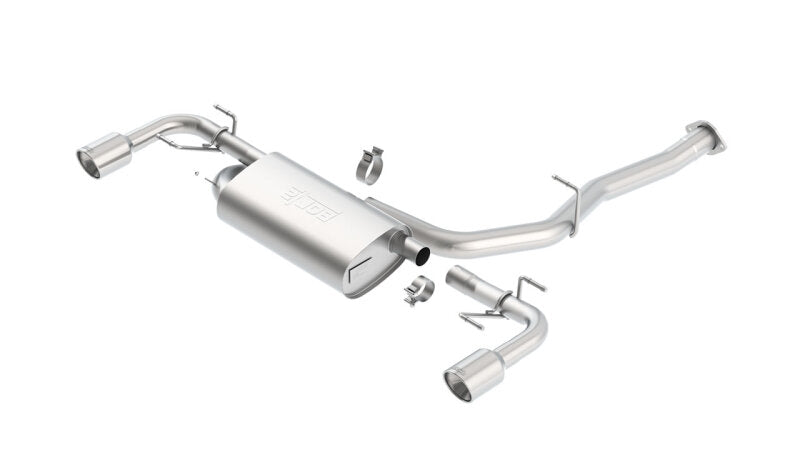 Borla 03-09 Mazda RX-8 1.3L Single Round Rolled Angle-Cut Cat-Back Exhaust 1014015