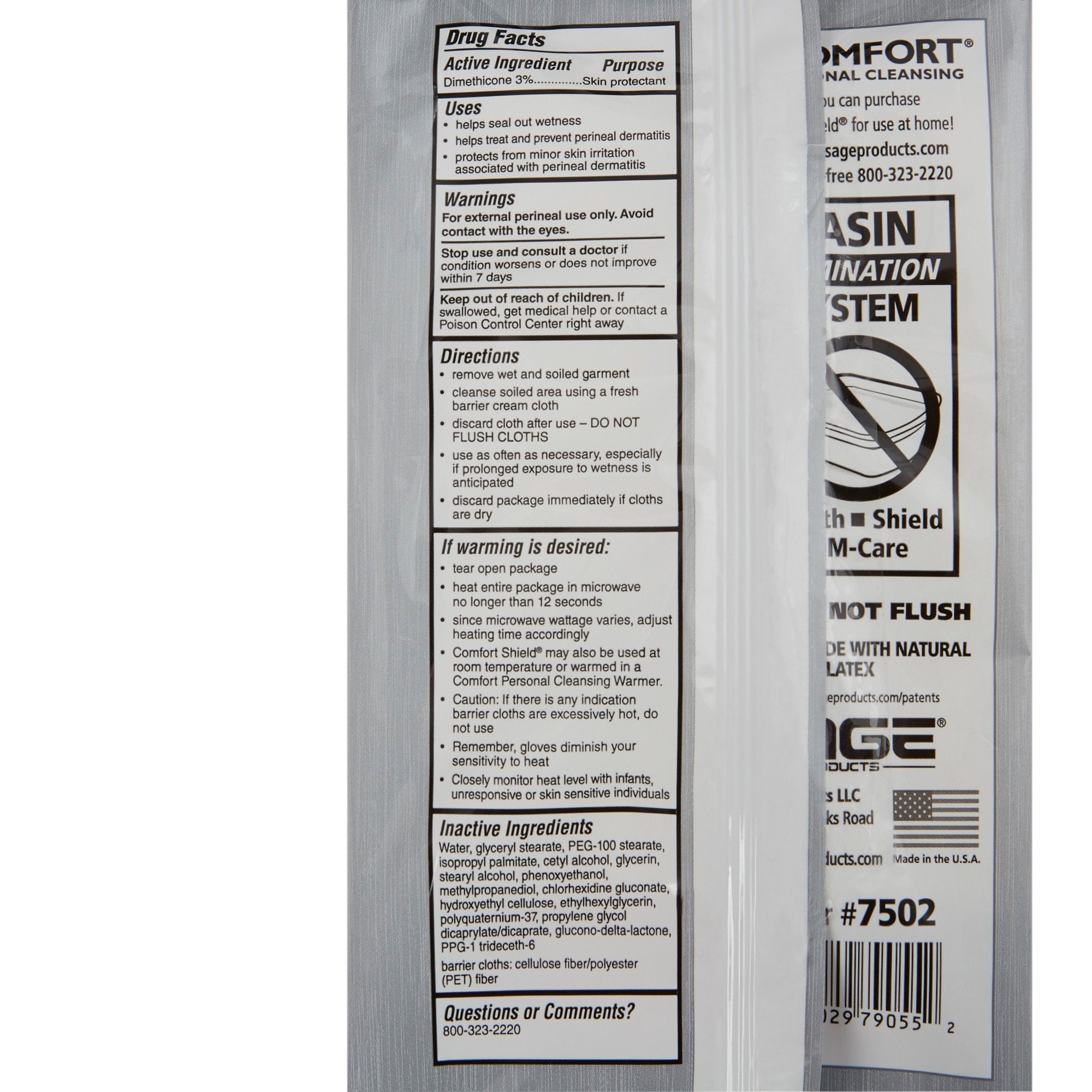 Comfort Shield® Incontinent Care Wipe, 3 per Pack 7502