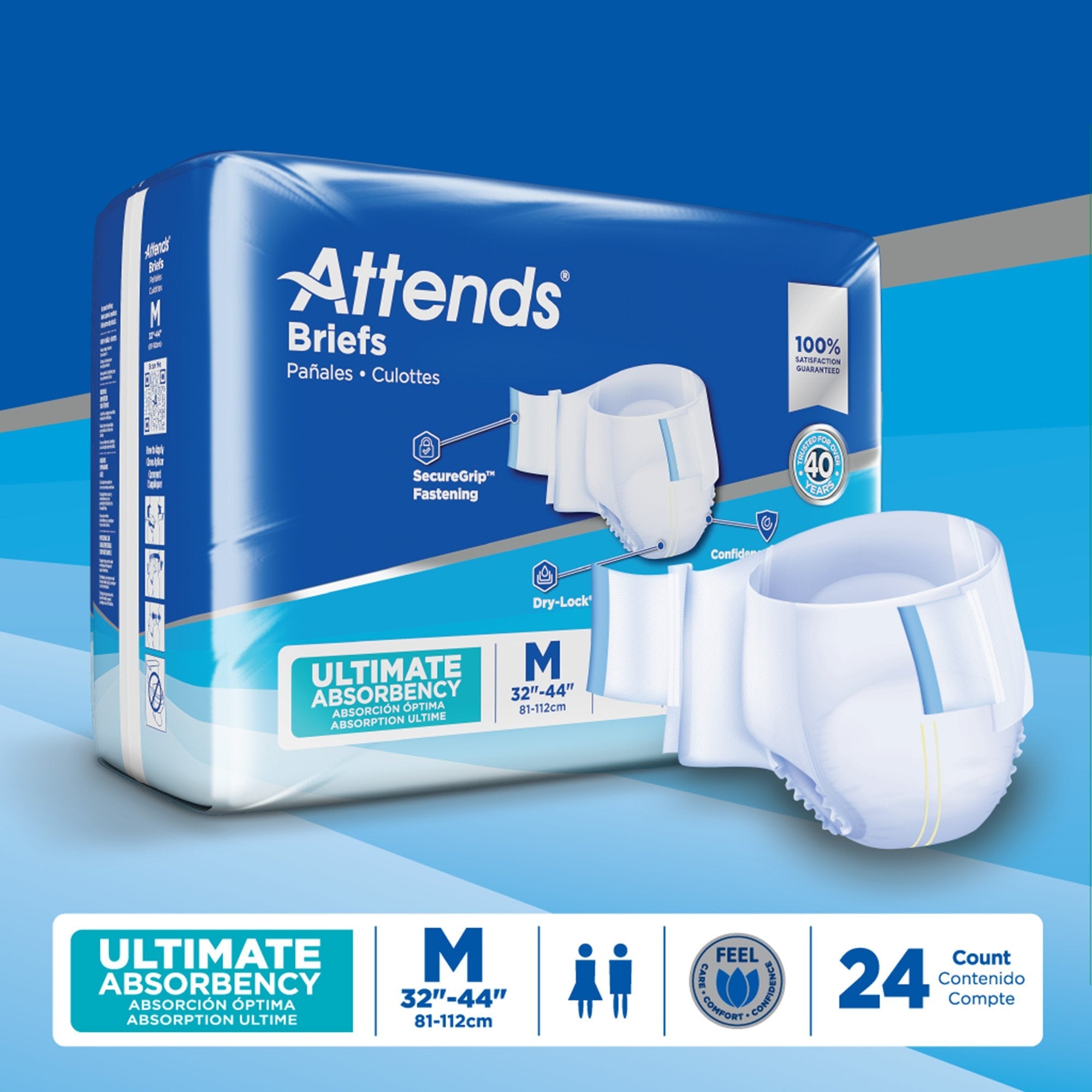 Attends® Advanced Briefs, Medium DDC20
