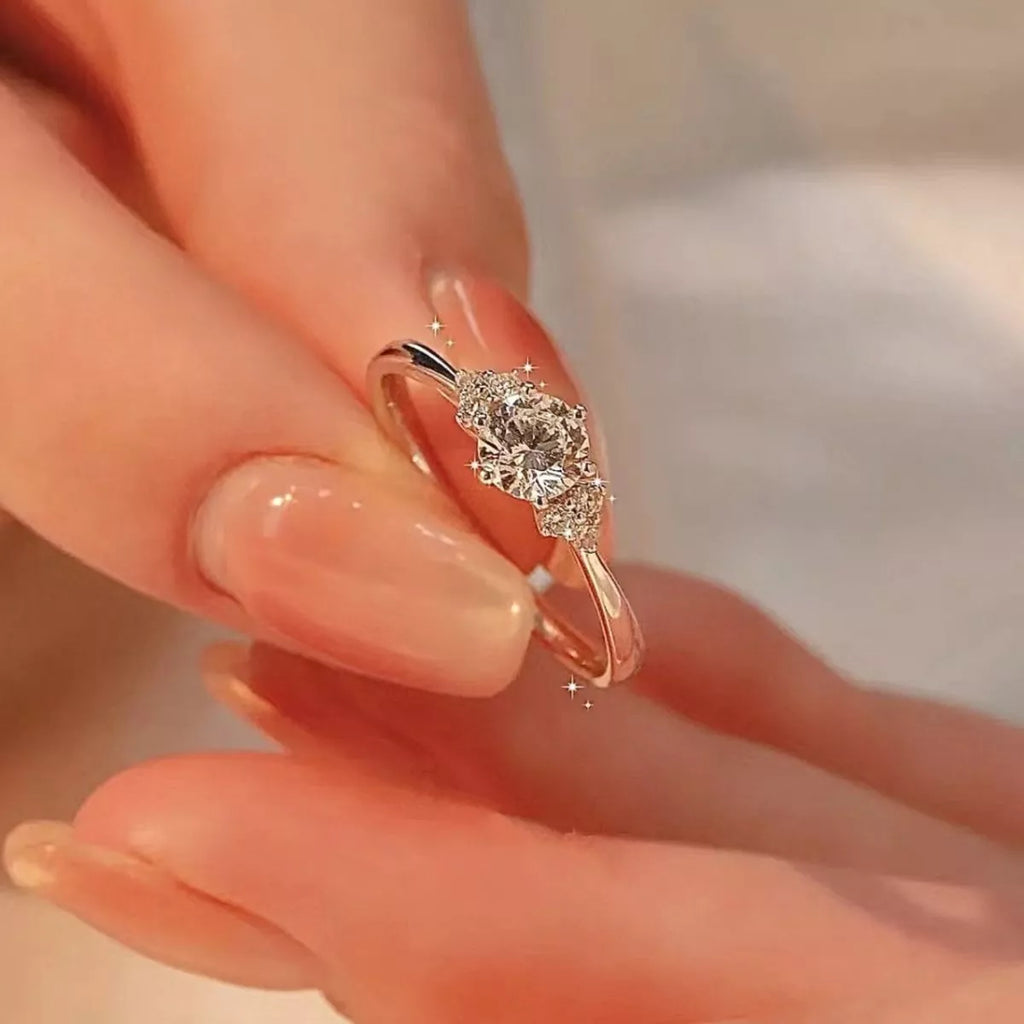 1 Carat Moissanite 925 Sterling Silver Ring