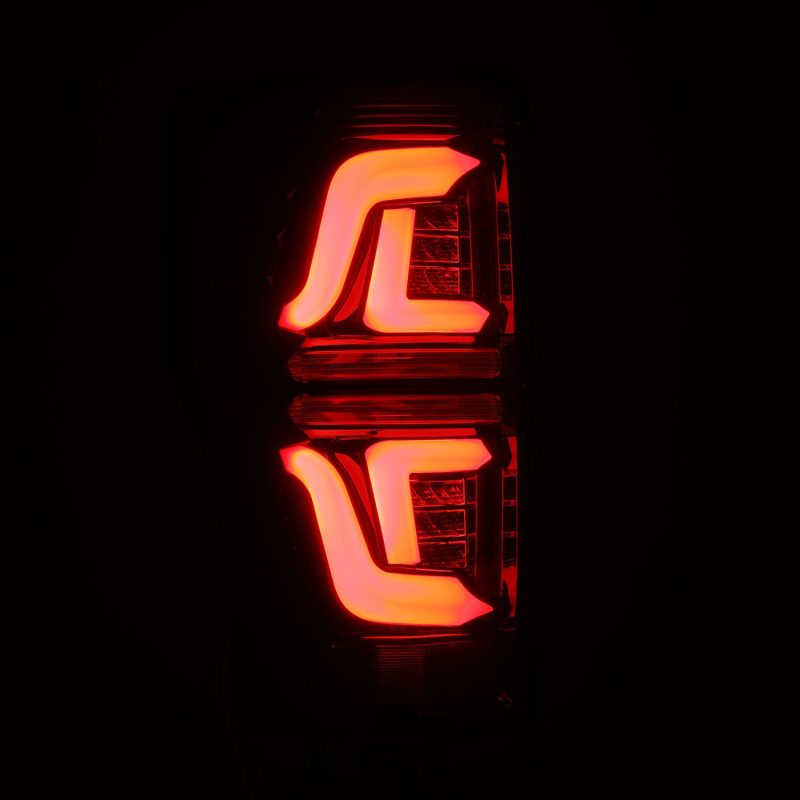 AlphaRex 17-19 Ford F250 Super Duty PRO-Series LED Tail Lights Jet Black (w/o Blind Spot Sensor) 657010 *Discontinued