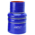 HPS Performance Products HPS 3-1/2" - 4" ID, 6" Length, Silicone Charge Air Cooler CAC Hose Double Hump Reducer Coupler Bellow Cold Side, High Temp 4-ply Reinforced, 89mm - 102mm ID