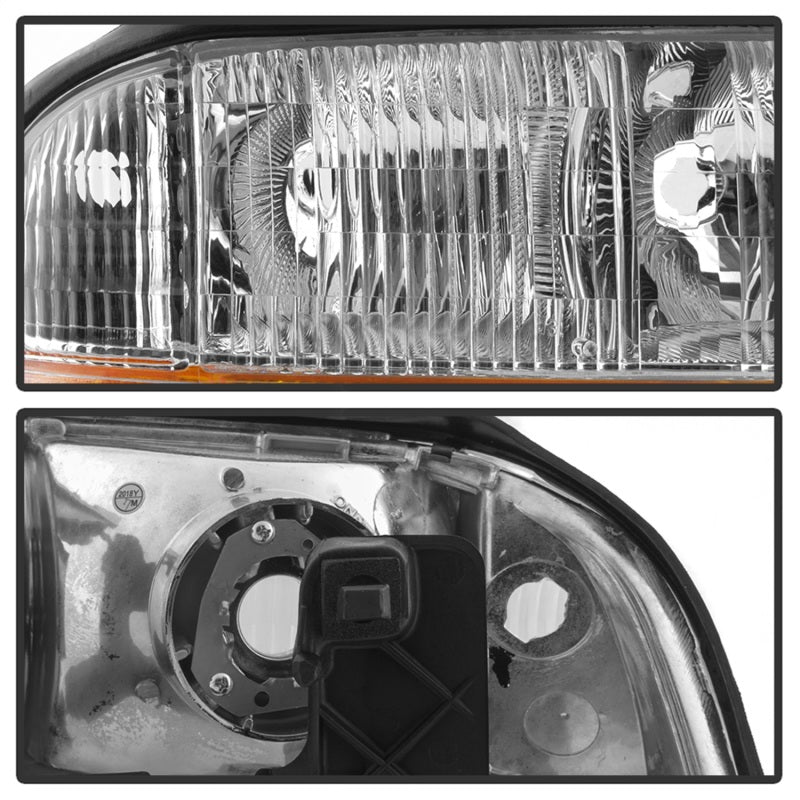 SPYDER xTune 98-01 GMC Jimmy S15 (w/Fog Lights) OEM Headlights w/Amber Bumper - Chrm (HD-JH-GS1598-OE-C) 9042690
