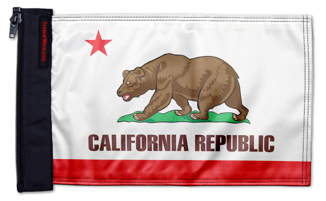 State Flag California 12"x18" Forever Wave Flag for Jeep Wrangler TJ 1996-2006