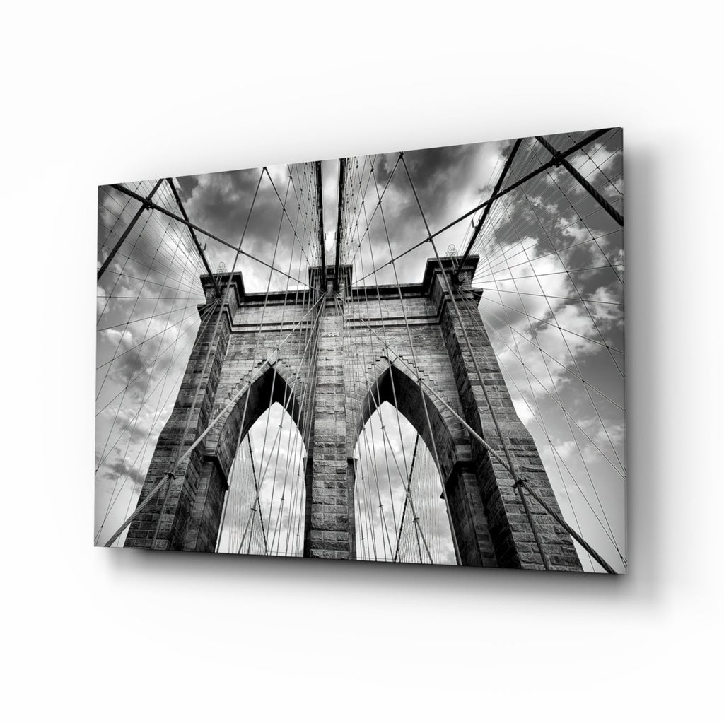 Bridge Arches Upward View Glass Wall Art