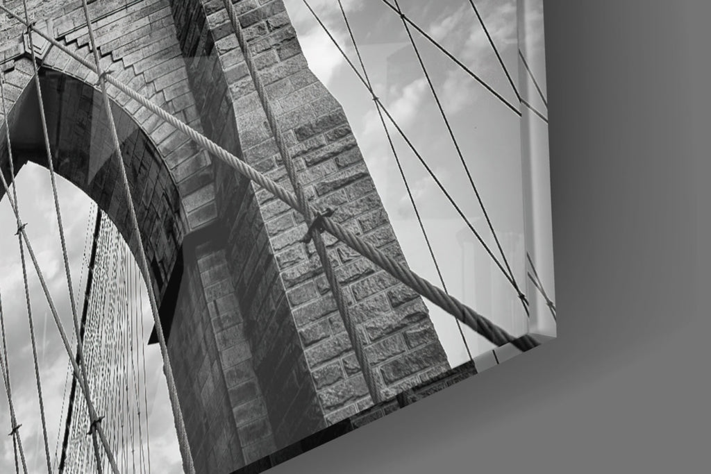 Bridge Arches Upward View Glass Wall Art