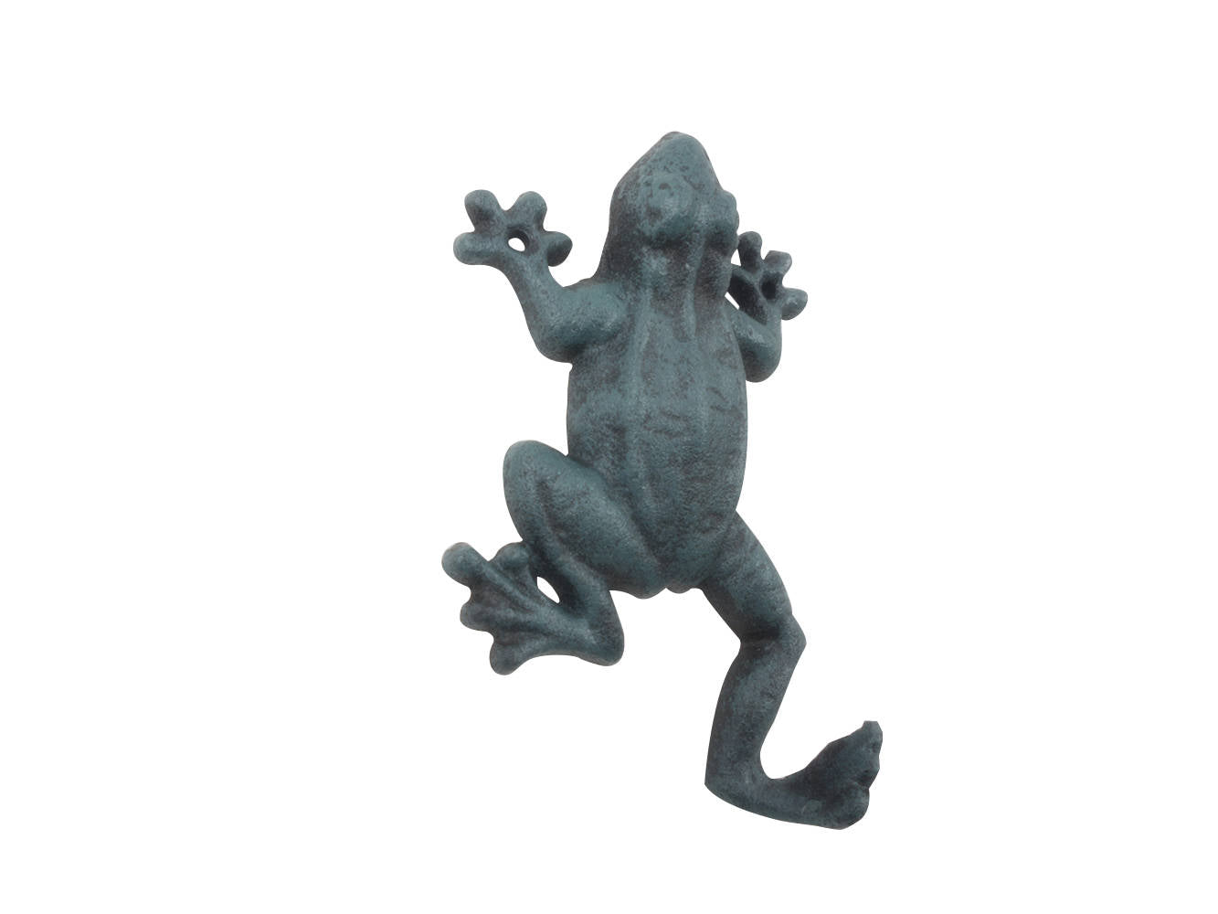 Seaworn Blue Cast Iron Frog Hook 6""