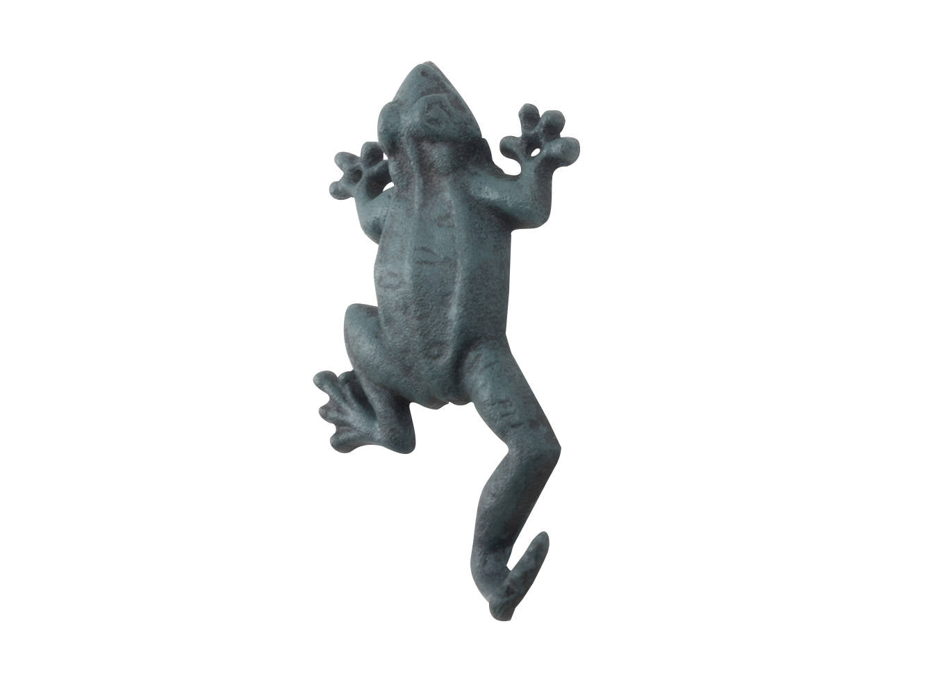 Seaworn Blue Cast Iron Frog Hook 6""