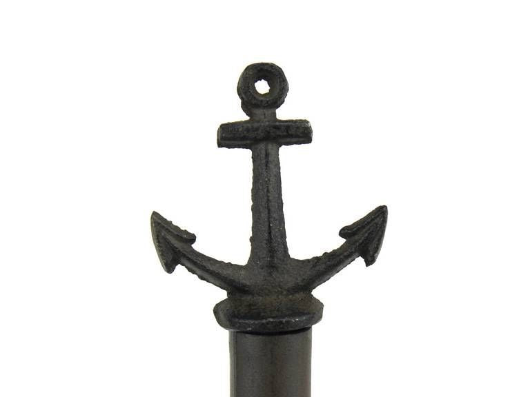 Cast Iron Anchor Toilet Paper Stand - 16 Inch